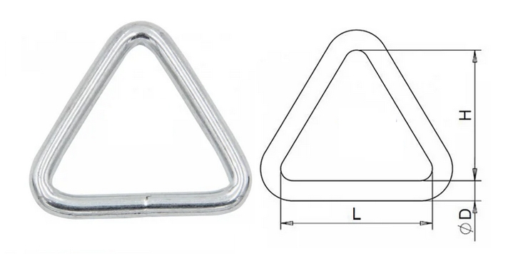 Сварное треугольное кольцо из нержавеющей стали