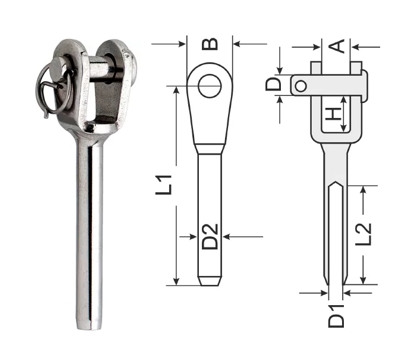 Обжимной фитинг "вилка" Обжимной фитинг "вилка"